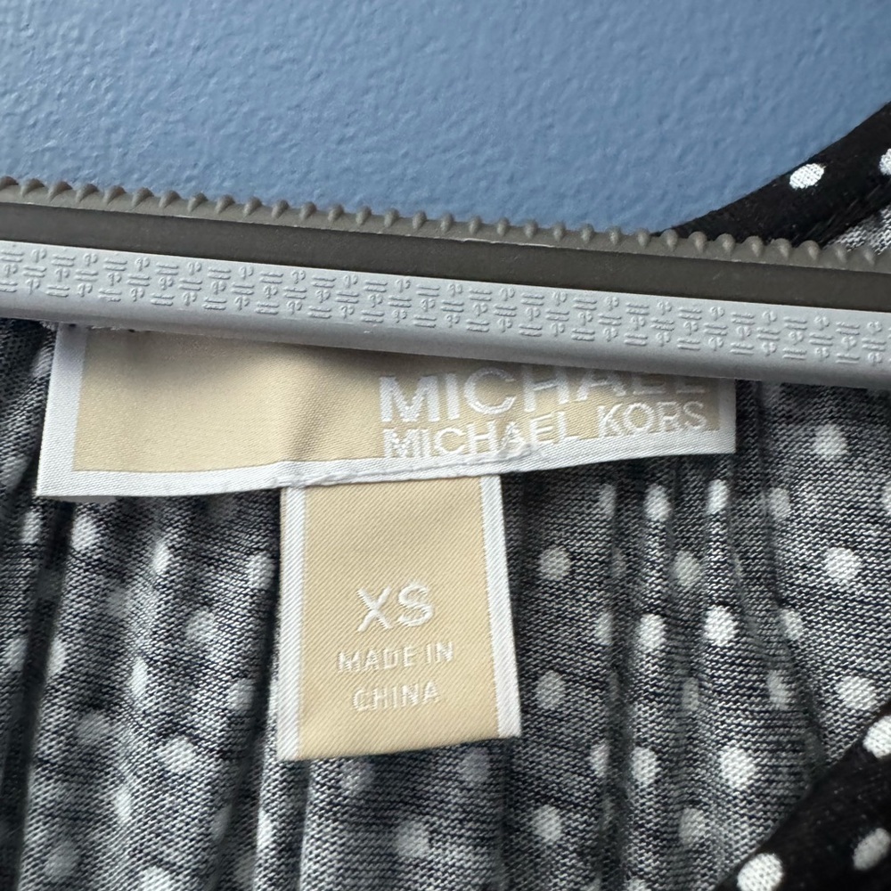 Michael Kors Black and White Polka Dot Blouse - Picture 3 of 3